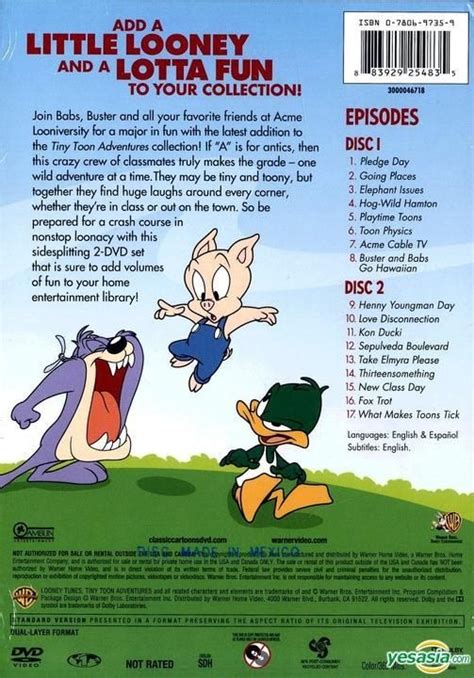 tiny toon adventures dvd|the plucky duck show dvd.